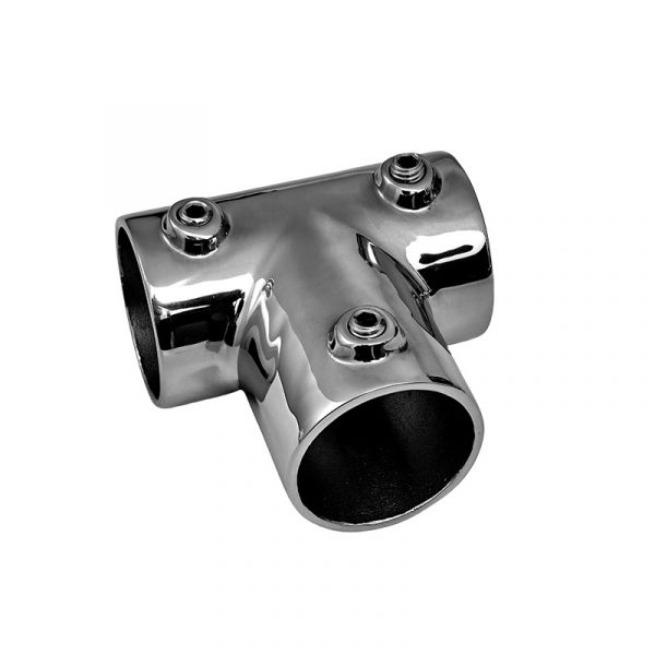 Yatch Deck Fittings Stainless Steel 90° Hinged Tee Hand Rail Tees 38mm