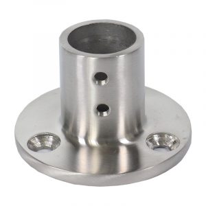 Heavy Duty Stainless Steel Wire Drawing Tube Base Plate for Glass Railing Balustrade