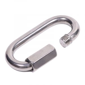 Stainless Steel Oval Quick Link Connector Locking Carabiner for Key-chain Buckle